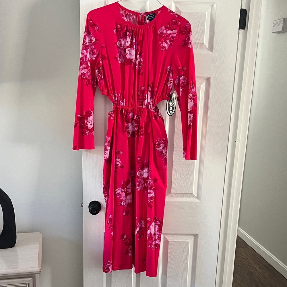 Vibrant Floral Long Sleeve Dress